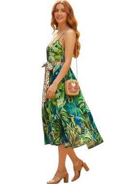 H&M Tropical Sun Dress with Spaghetti Straps-Size Small-NWOT